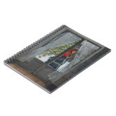Red Hood Winter Window Impressionist Notebook Notizblock (Linke Seite)