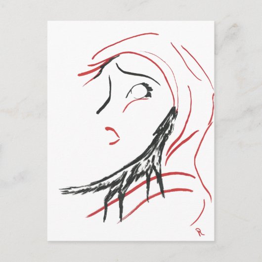 Red Hood & Wolf Postkarte (Vorderseite)