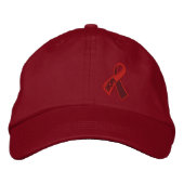 Red Hope AIDS Ribbon Bewusstsein Bestickte Kappe (Vorderseite)