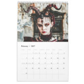 Red Horns, Black Hearts - Gothic Style Calendar Kalender (Feb 2027)