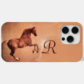 RED HORSE Antirosa Monogramm Case-Mate iPhone Hülle (Rückseite (Horizontal))