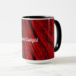 Red Horse Mane Abstrakt Coffee Tasse