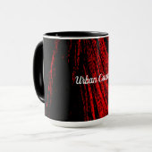Red Horse Mane Abstrakt Coffee Tasse (Vorderseite Links)