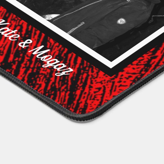 Red Horse Mane Abstrakt Desk Mat Schreibtischunterlage (Ecke)