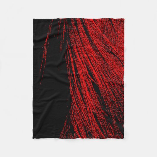 Red Horse Mane Abstrakt Fleece Blanket (Vorderseite)