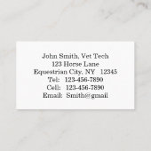 Red Horse Mane Abstraktes Foto Visitenkarten Visitenkarte (Rückseite)