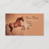 RED HORSE Monogram Gold Metallic Visitenkarte (Vorderseite)