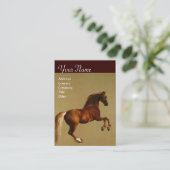 RED HORSE Monogram Gold Metallic Visitenkarte (Stehend Vorderseite)