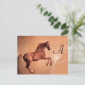 RED HORSE MONOGRAM POSTKARTE (Stehend Vorderseite)