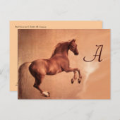 RED HORSE MONOGRAM POSTKARTE (Vorne/Hinten)