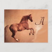 RED HORSE MONOGRAM POSTKARTE (Vorderseite)