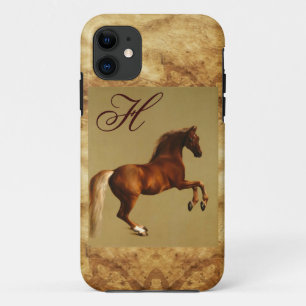 RED HORSE Parchment Monogram Case-Mate iPhone Hülle