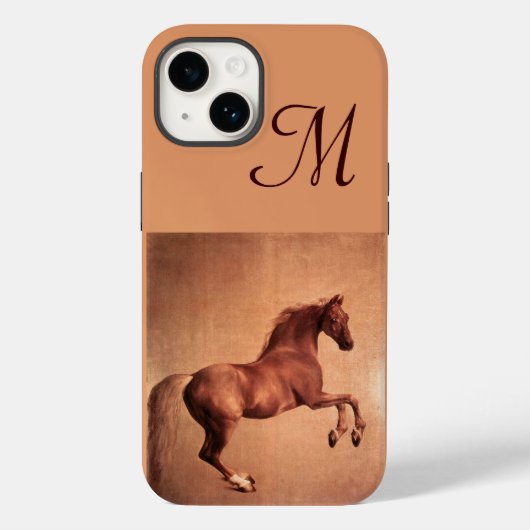 RED HORSE Parchment Monogram Case-Mate iPhone Hülle (Rückseite)