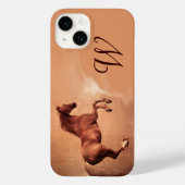 RED HORSE Parchment Monogram Case-Mate iPhone Hülle (Rückseite)