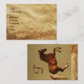RED HORSE Parchment Monogram Visitenkarte (Vorne/Hinten)