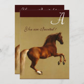 RED HORSE Party Felt Paper Einladung (Vorne/Hinten)