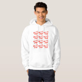 Red Horse Pattern – Zodiac Horse Outline Design Hoodie (Vorne ganz)