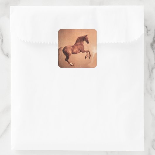 RED HORSE QUADRATISCHER AUFKLEBER (Tasche)