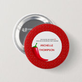Red Hot 40 th Birthday Button (Vorne & Hinten)