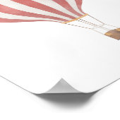 Red Hot Air Ballon Kinderzimmer Decor Poster (Ecke)