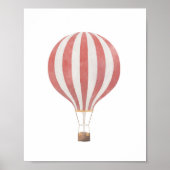 Red Hot Air Ballon Kinderzimmer Decor Poster (Vorne)