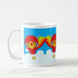 Red Hot Air Balloons Niedliche Fun Muster Kaffeetasse