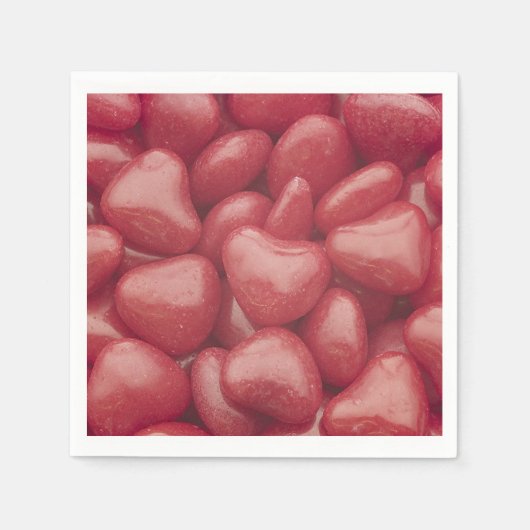 Red Hot Candy Heary Paper Napkins Serviette (Vorderseite)