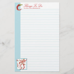 Red Hot Chiles Blue To Do-Riegelliste Briefpapier