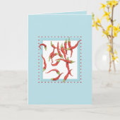 Red Hot Chiles Red Dot Blue Card Karte (Gelbe Blume)