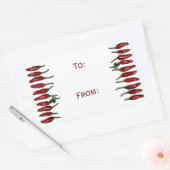 Red Hot Chili Paprikaschoten Geschenkmarke Rechteckiger Aufkleber (Umschlag)