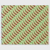 Red Hot Chili Pepper Chile Chili Gemüsepflanze Geschenkpapier (Flach)