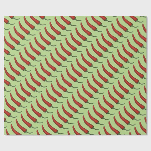 Red Hot Chili Pepper Chile Chili Gemüsepflanze Geschenkpapier (Flach)