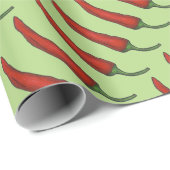 Red Hot Chili Pepper Chile Chili Gemüsepflanze Geschenkpapier (Rolleneckpunkt)