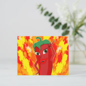 Red Hot Chili Pepper Diva Postkarte (Stehend Vorderseite)