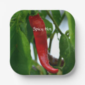 Red Hot Chili Pepper Green White Fotografy Pappteller (Vorderseite)