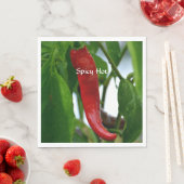 Red Hot Chili Pepper Green White Fotografy Serviette (Beispiel)