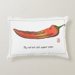 Red Hot Chili Pepper Papa Accent Pillow Dekokissen