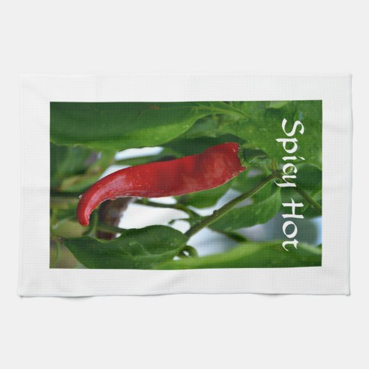 Red Hot Chili Pepper scharf scharf, individuell ei Geschirrtuch (Horizontal)