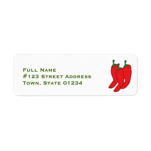 Red Hot Chilis Mailing Labels (Vorne)