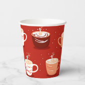Red Hot Coffee & Cococoa Design Pappbecher (Rückseite)