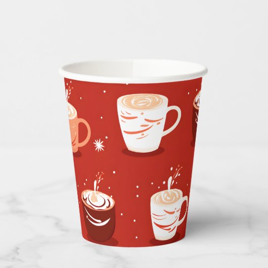 Red Hot Coffee & Cococoa Design Pappbecher (Links)