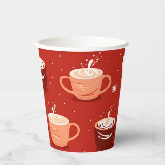 Red Hot Coffee & Cococoa Design Pappbecher (Vorderseite)