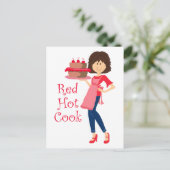 Red Hot Cook Postkarte (Stehend Vorderseite)