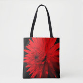Red Hot Dahlia Abstrakte Blume Art Tasche (Vorderseite)