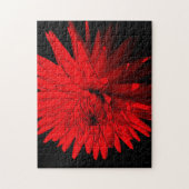 Red Hot Dahlia Blume Abstrakte Kunst Puzzle (Vertikal)