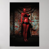 Red Hot Devil Woman Button-Up Poster (Vorne)