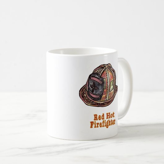 Red Hot Firefighter Kaffeetasse (VorderseiteRechts)