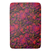 Red hot floral pattern badematte (Vorderseite Vertikal)