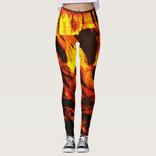 Red Hot Flows Lava Leggings (Vorderseite)