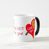 Red HOT für Ihren Valentinstag Verwandlungstasse (VorderseiteRechts)